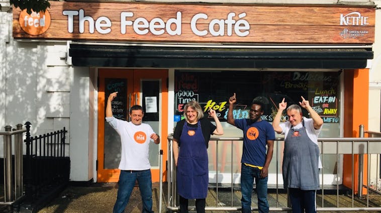 Trainees outside The Feed Cafe