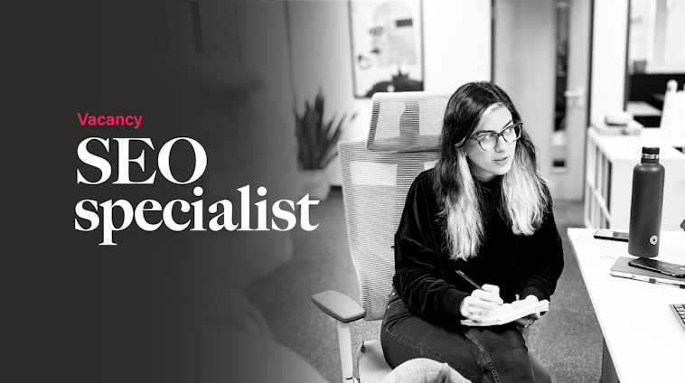 Tabby Farrar working at her desk at Candour agency