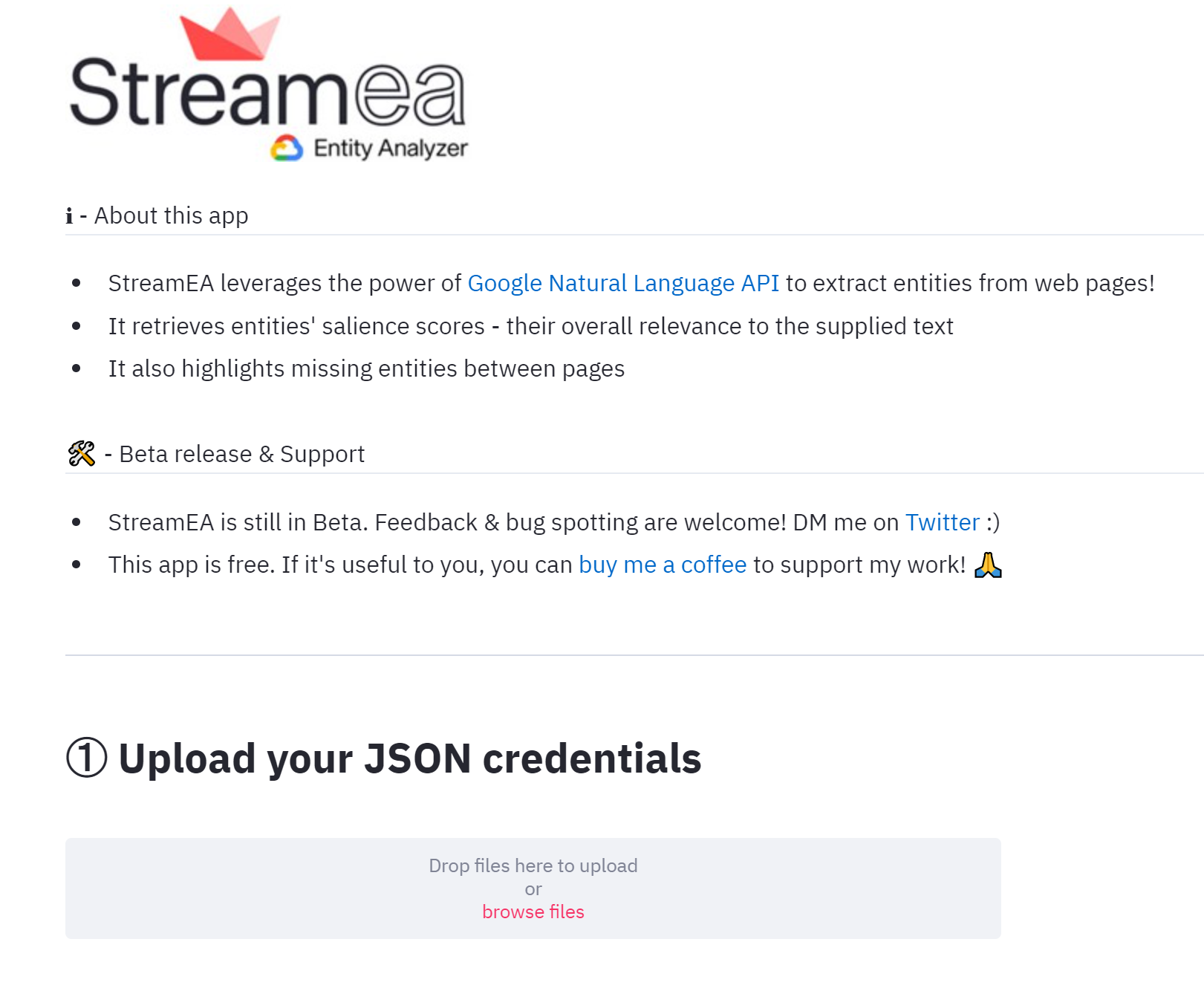 Print screen of StreamEA