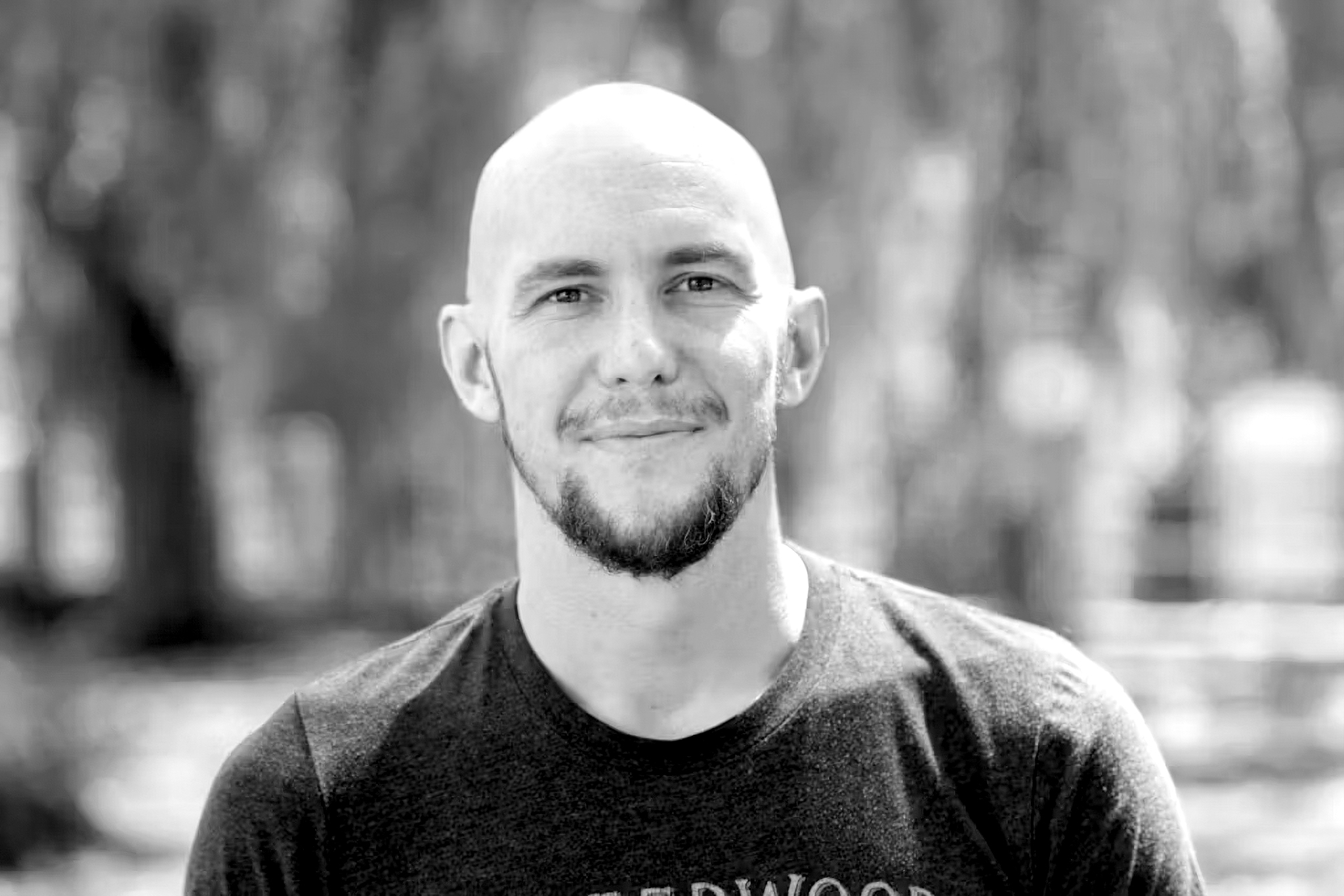 Mark Williams-Cook, looking sultry with the summer sun bouncing of his freshly shaved head